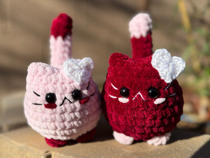 Valentine's Day Crochet Cat Plushie