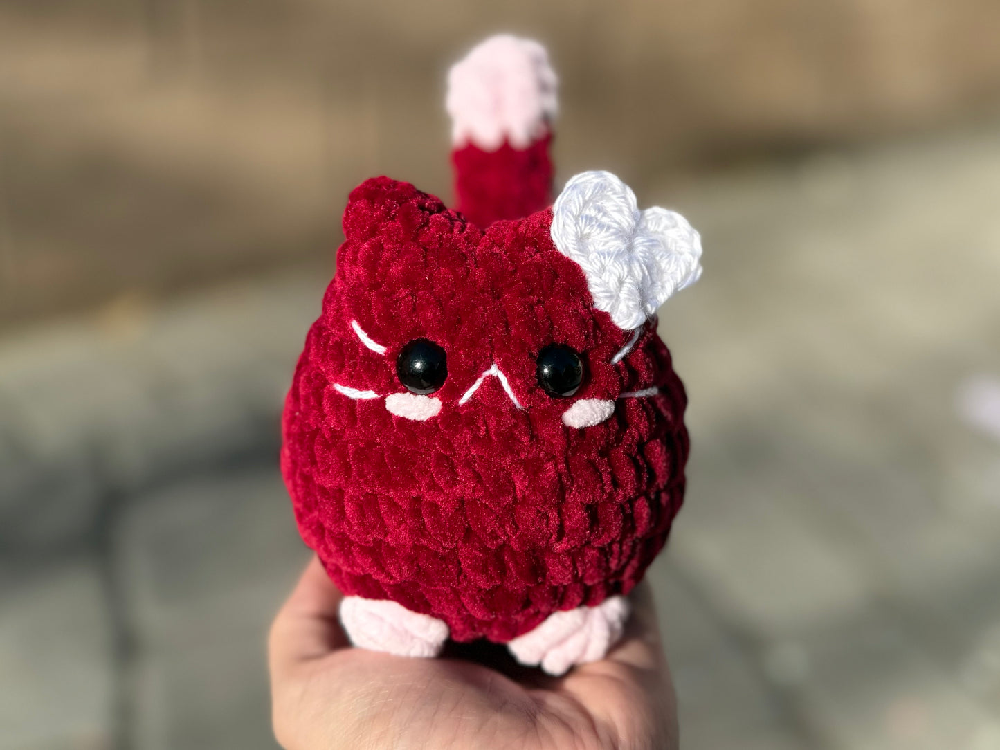 Valentine's Day Crochet Cat Plushie