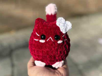 Valentine's Day Crochet Cat Plushie